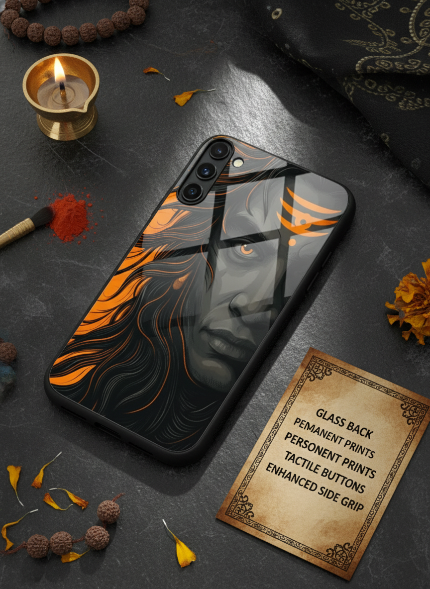 Aghora Premium Glass Back Cover For Galaxy S, A, M & F Series