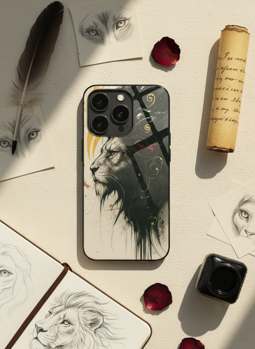 Roar Within Premium Glass Back Cover For iPhone 11-17 Models