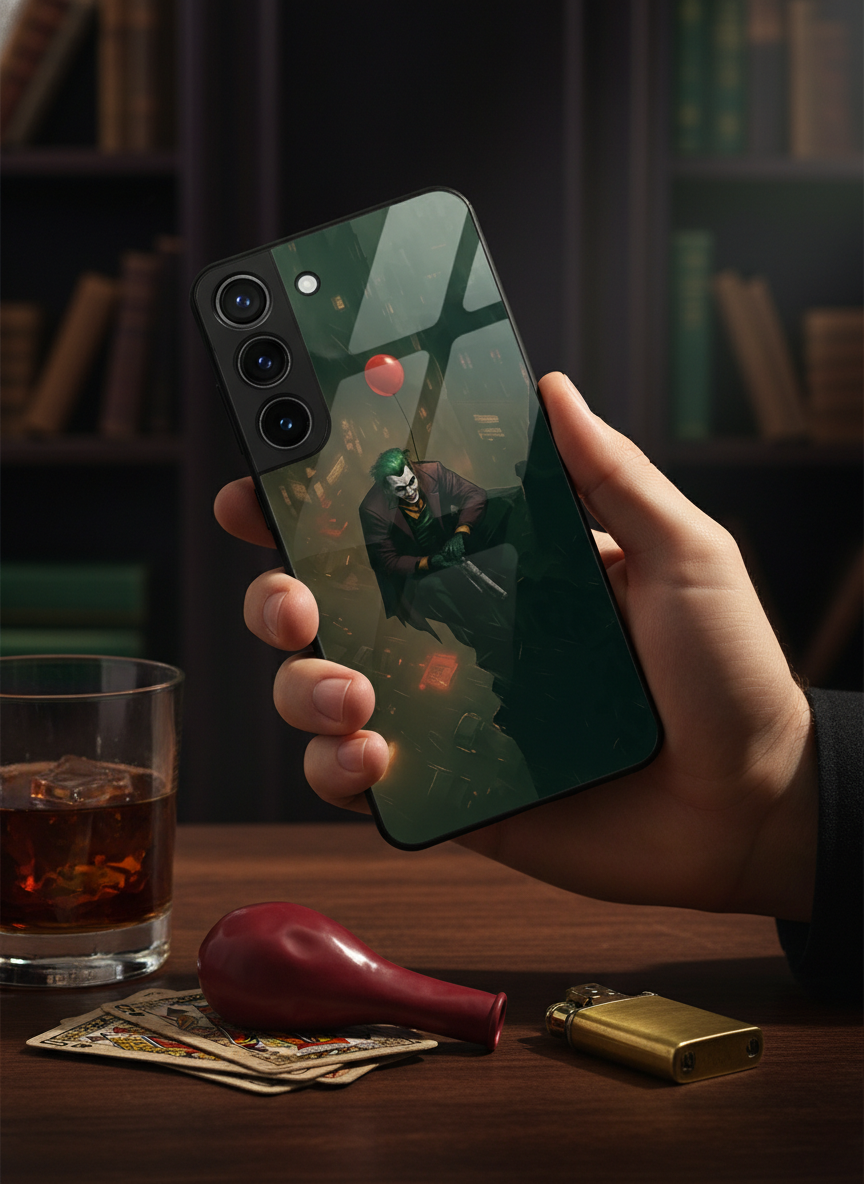 I am Joker Premium Glass Back Cover For Galaxy S, A, M & F Series