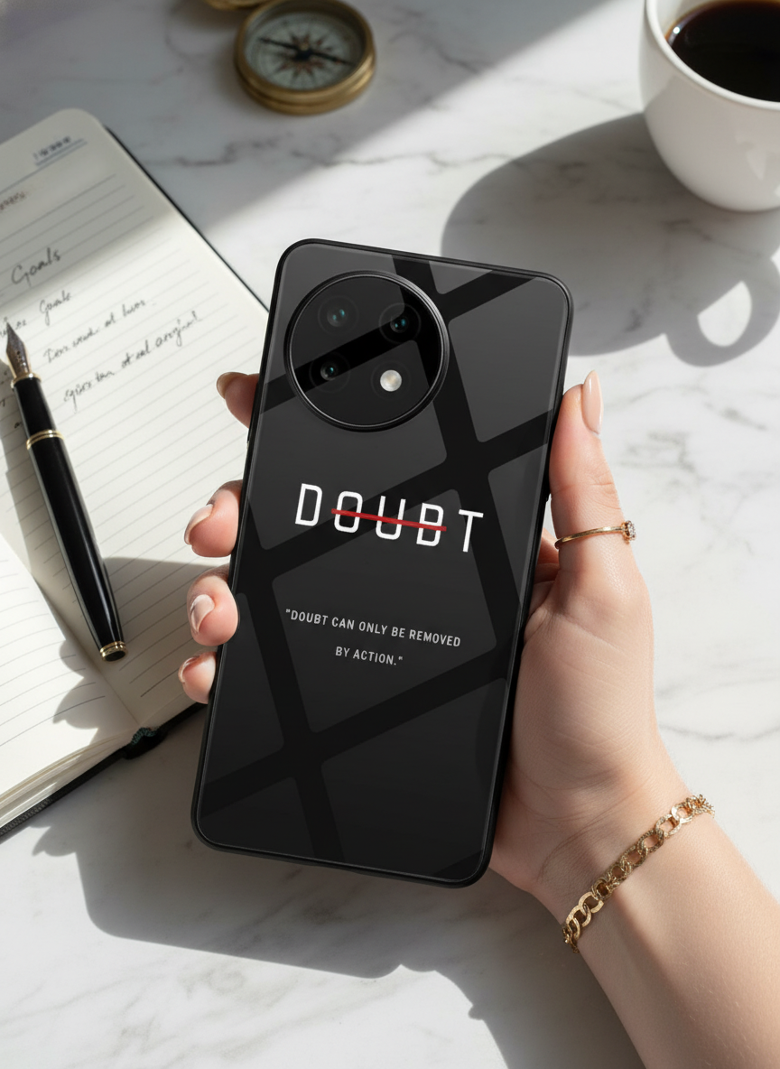 No Doubt Premium Glass Back Cover For One Plus 13, 12, 11, 10, Nord Series
