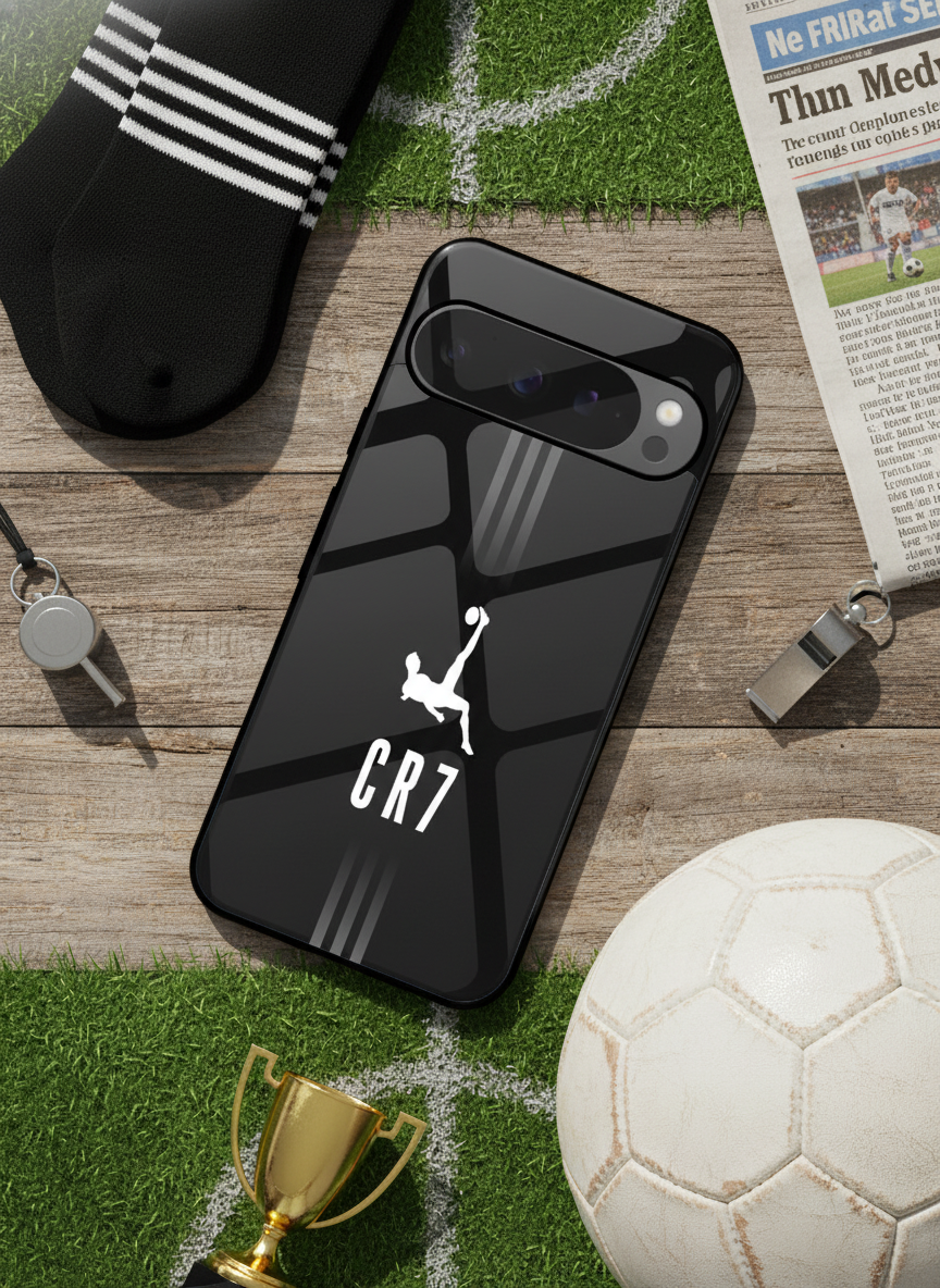 CR7 legacy Premium Glass Back Cover For Google Pixel 7,8,9,10 Series