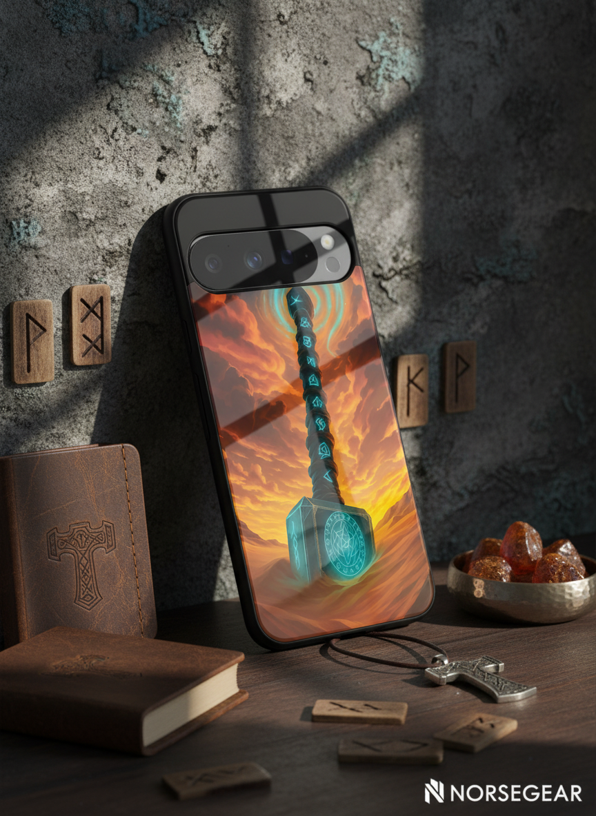 Mjolnir is it You ? Premium Glass Back Cover For Google Pixel 7,8,9,10 Series