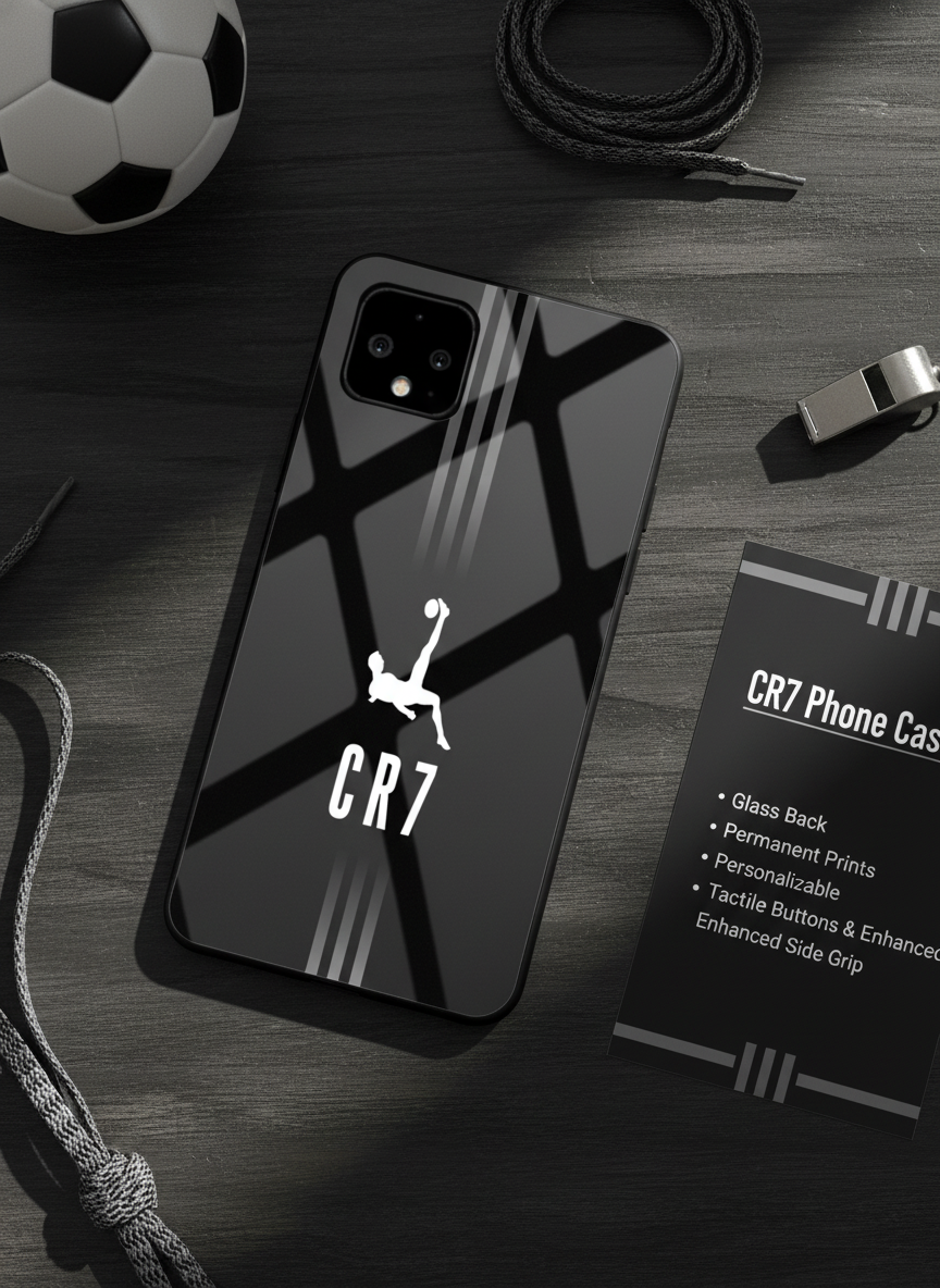 CR7 legacy Premium Glass Back Cover For Google Pixel 7,8,9,10 Series
