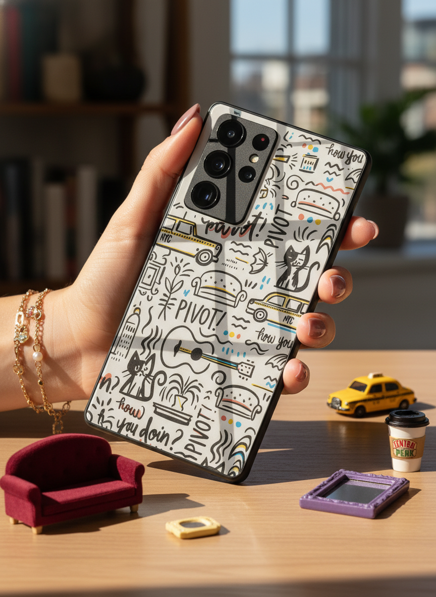 NYC Vibes Premium Glass Back Cover For Galaxy S, A, M & F Series