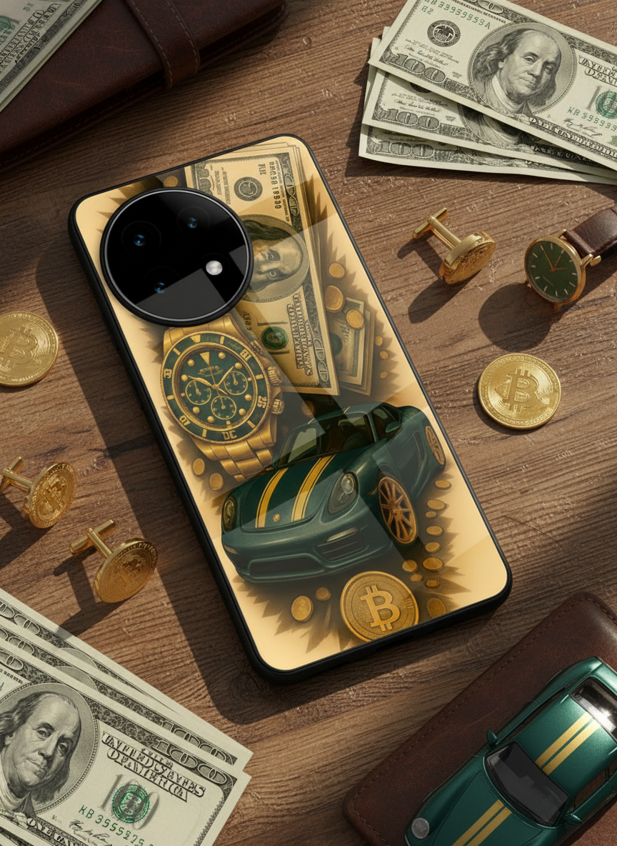 Crypto King Premium Glass Back Cover For One Plus 13, 12, 11, 10, Nord Series