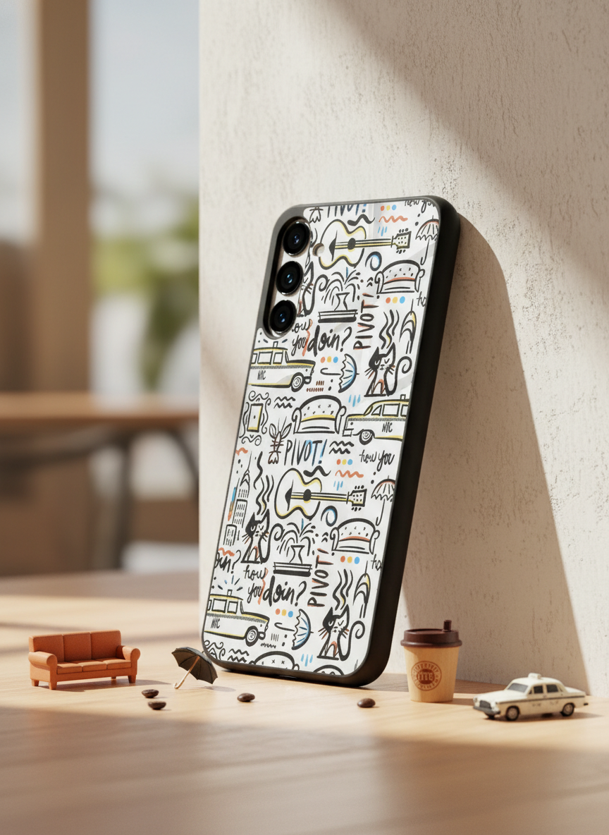 NYC Vibes Premium Glass Back Cover For Galaxy S, A, M & F Series