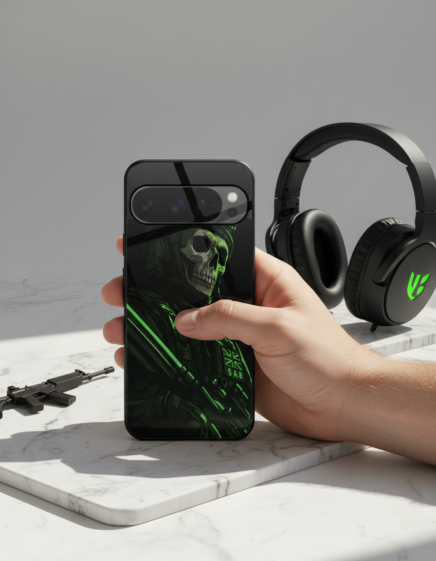 COD Zombie Premium Glass Back Cover For Google Pixel 7,8,9,10 Series