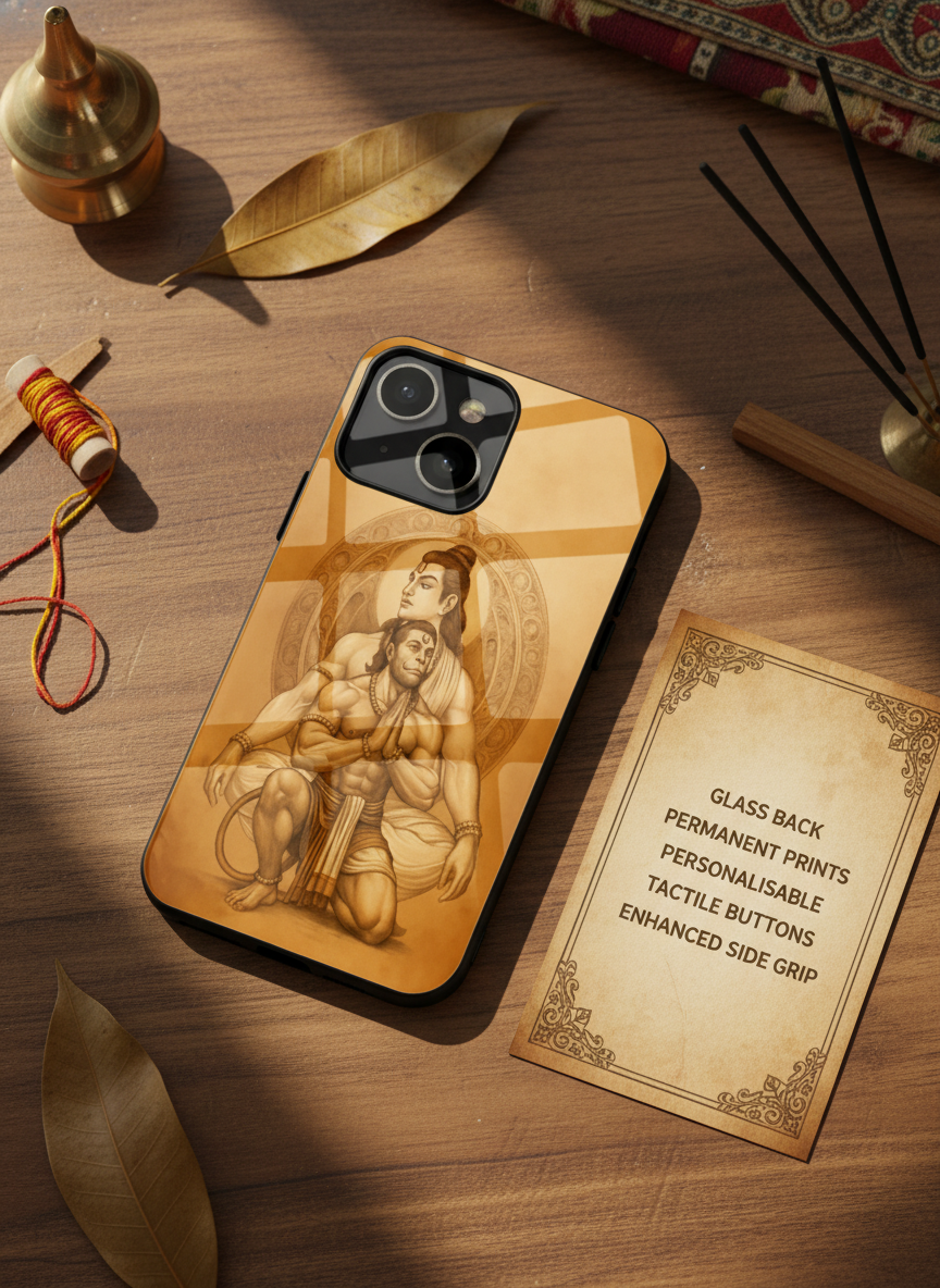 Bhakti Eternal Premium Glass Back Cover For iPhone 11-17 Models