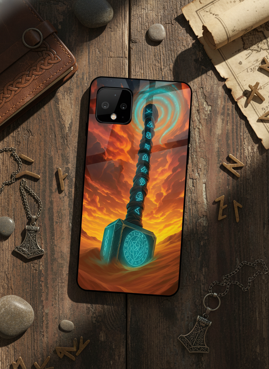 Mjolnir is it You ? Premium Glass Back Cover For Google Pixel 7,8,9,10 Series