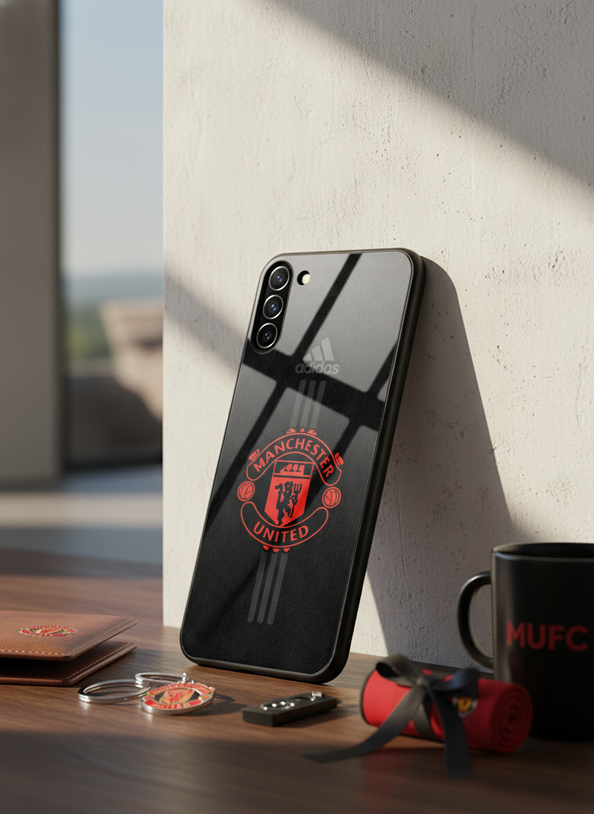 Dark Mode FC Premium Glass Back Cover For Galaxy S, A, M & F Series