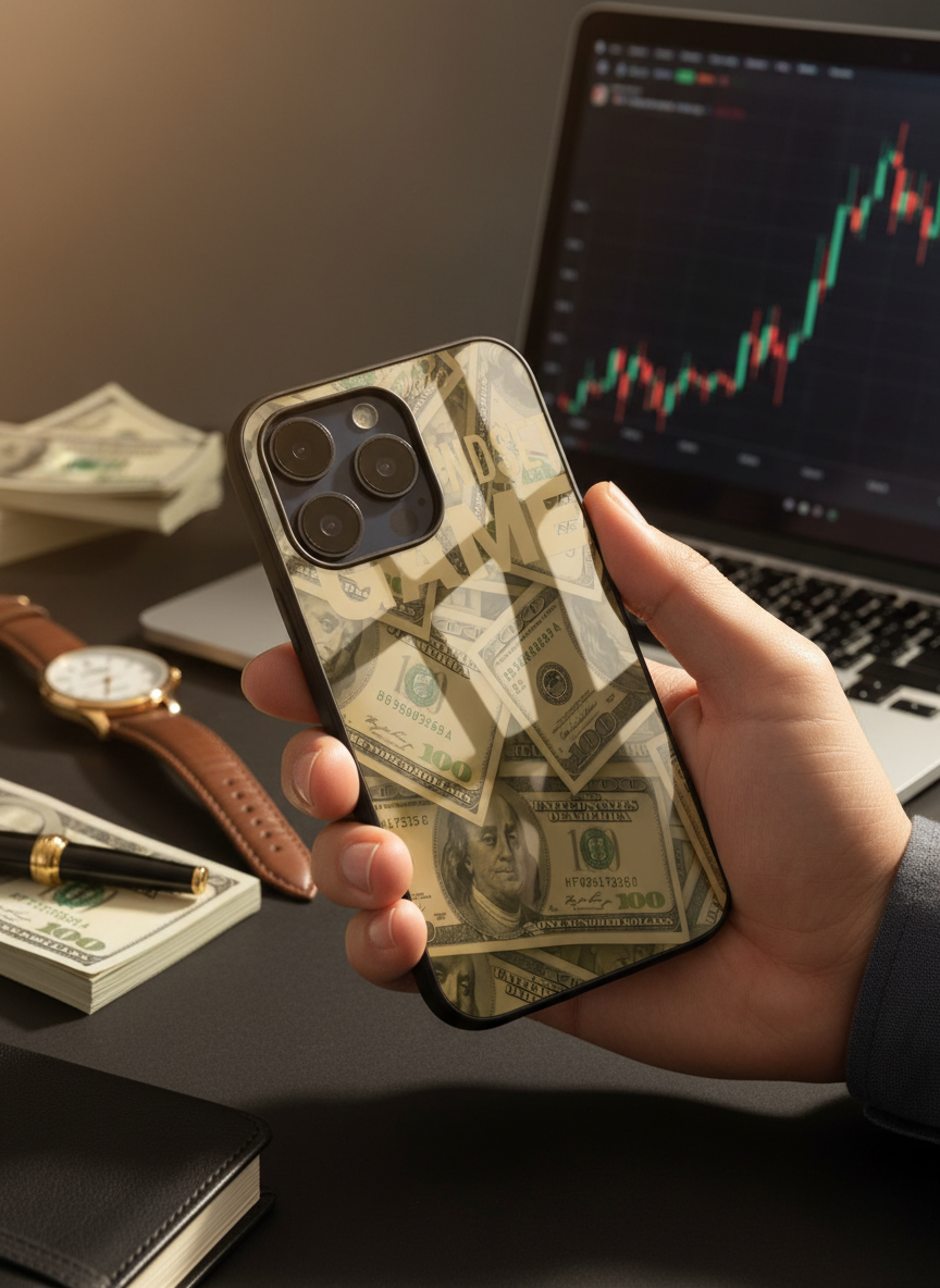 Money Mindset Premium Glass Back Cover For iPhone 11-17 Models