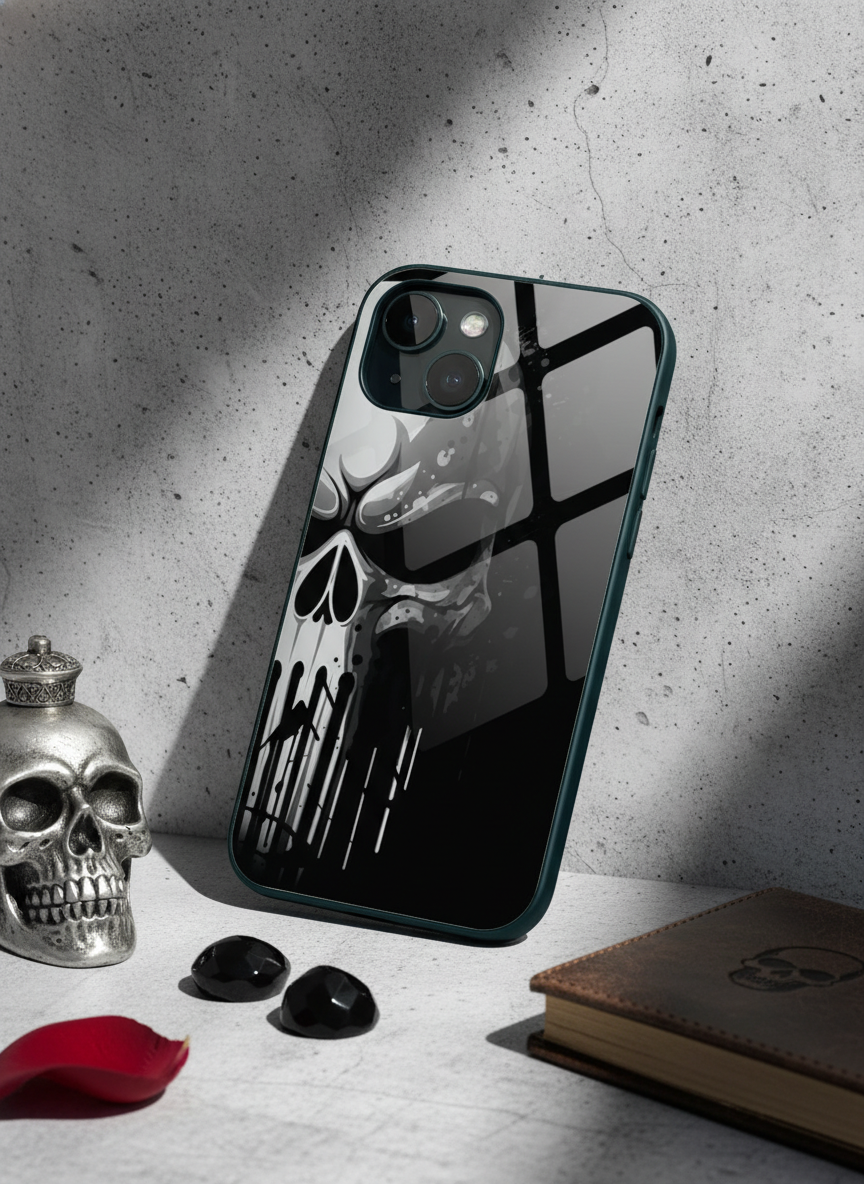Deathmark Premium Glass Back Cover For iPhone 11-17 Models