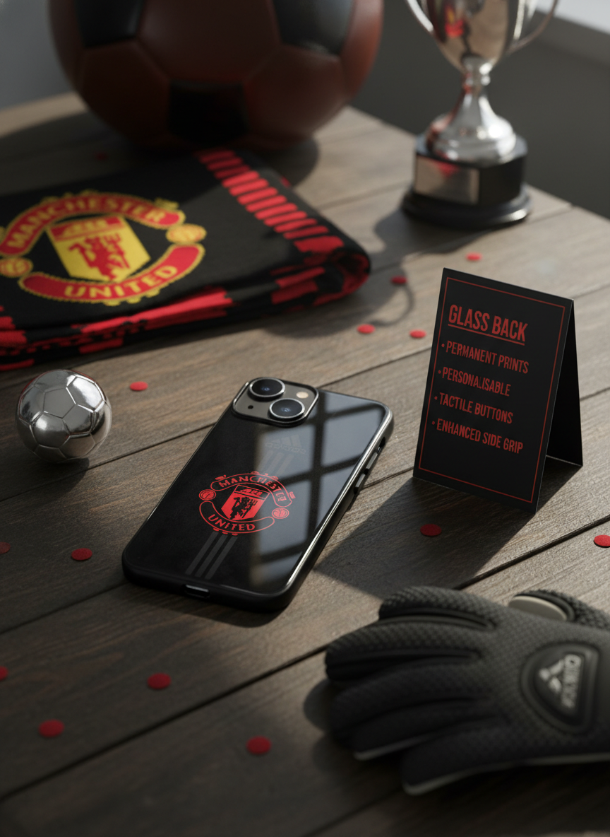 Dark Mode FC Premium Glass Back Cover For iPhone 11-17 Models