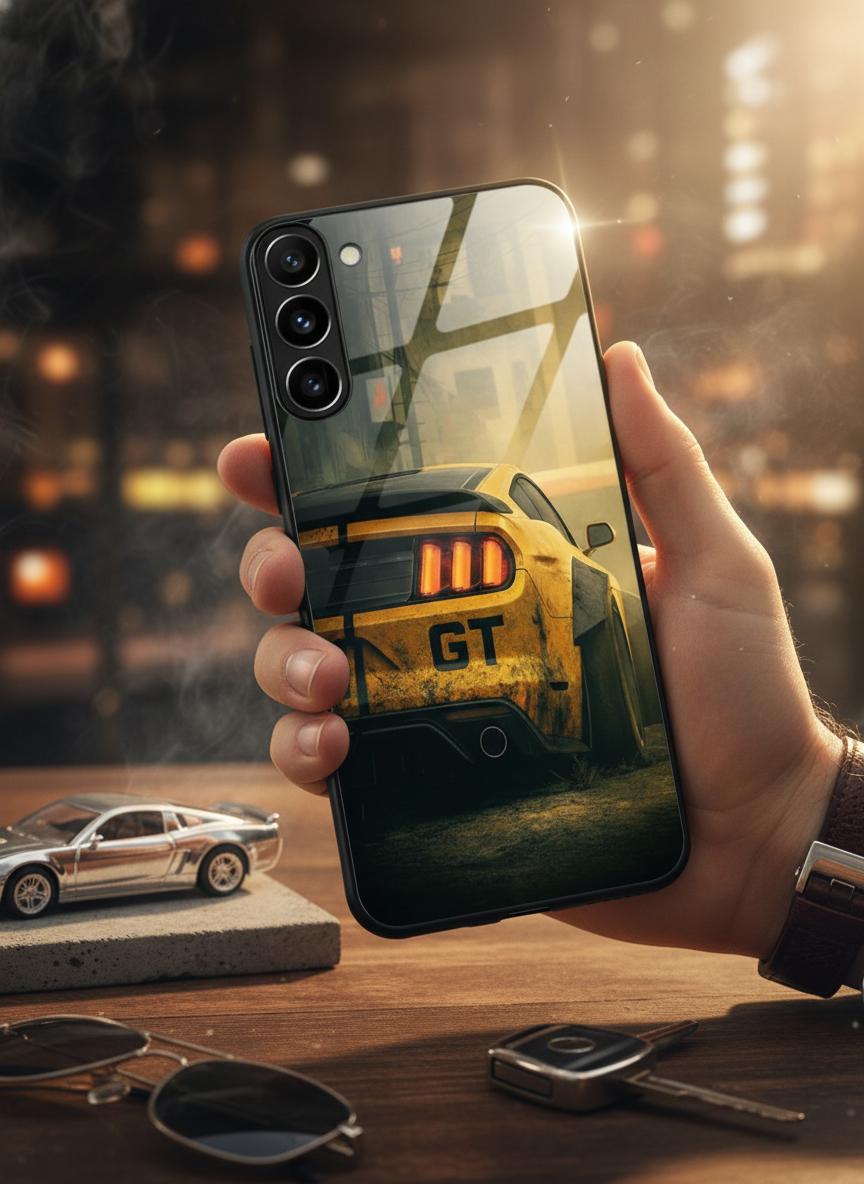 Road Kings Premium Glass Back Cover For Galaxy S, A, M & F Series