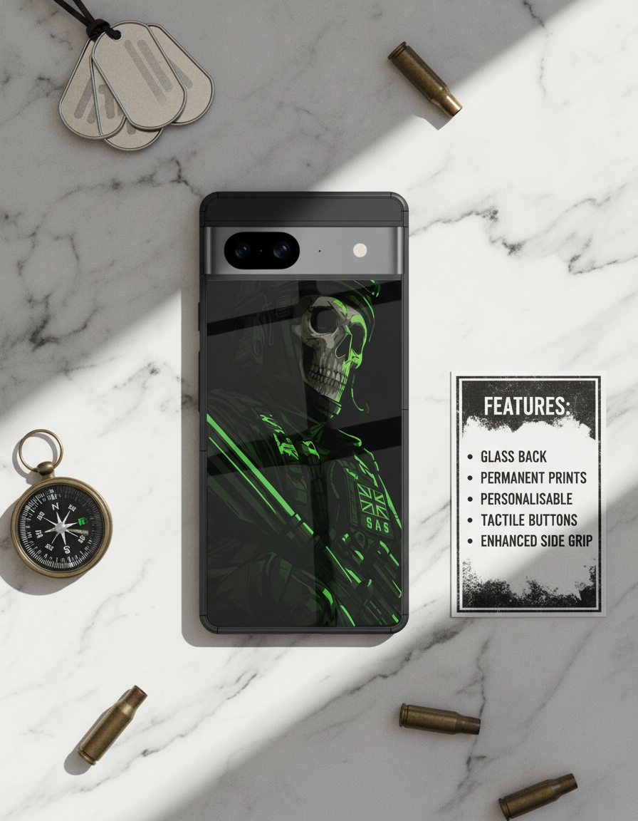 COD Zombie Premium Glass Back Cover For Google Pixel 7,8,9,10 Series
