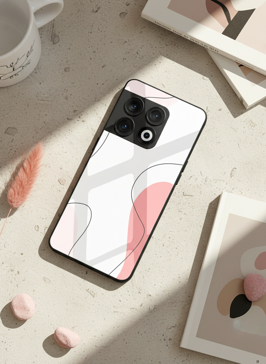 Clean Girl Aesthetics Glass Back Cover For One Plus 13, 12, 11, 10, Nord Series