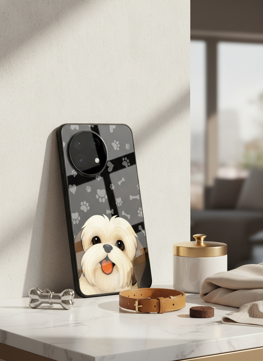 Fluffy Love Glass Back Cover For One Plus 13, 12, 11, 10, Nord Series