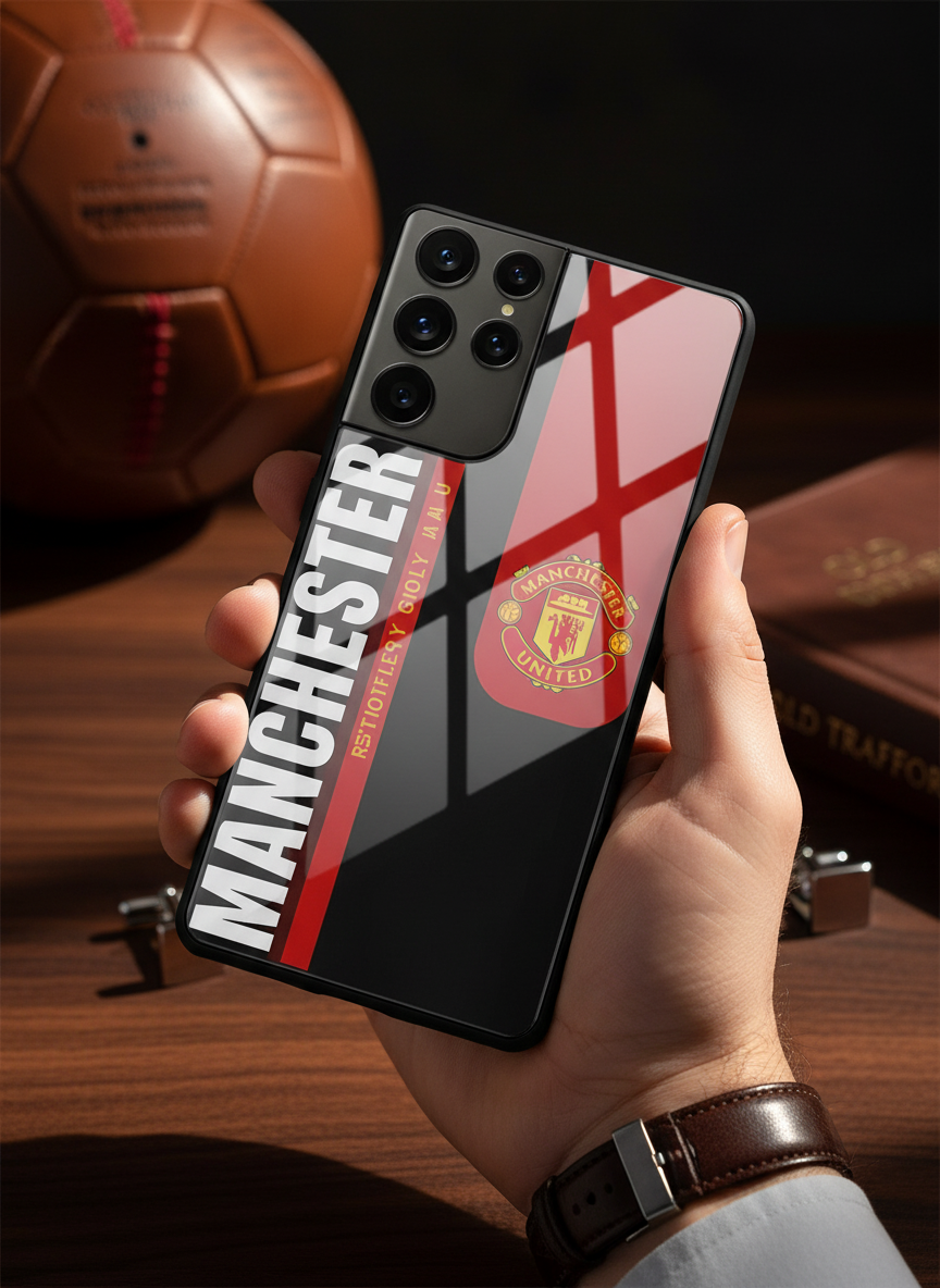 Glory Glory United Premium Glass Back Cover For Galaxy S, A, M & F Series