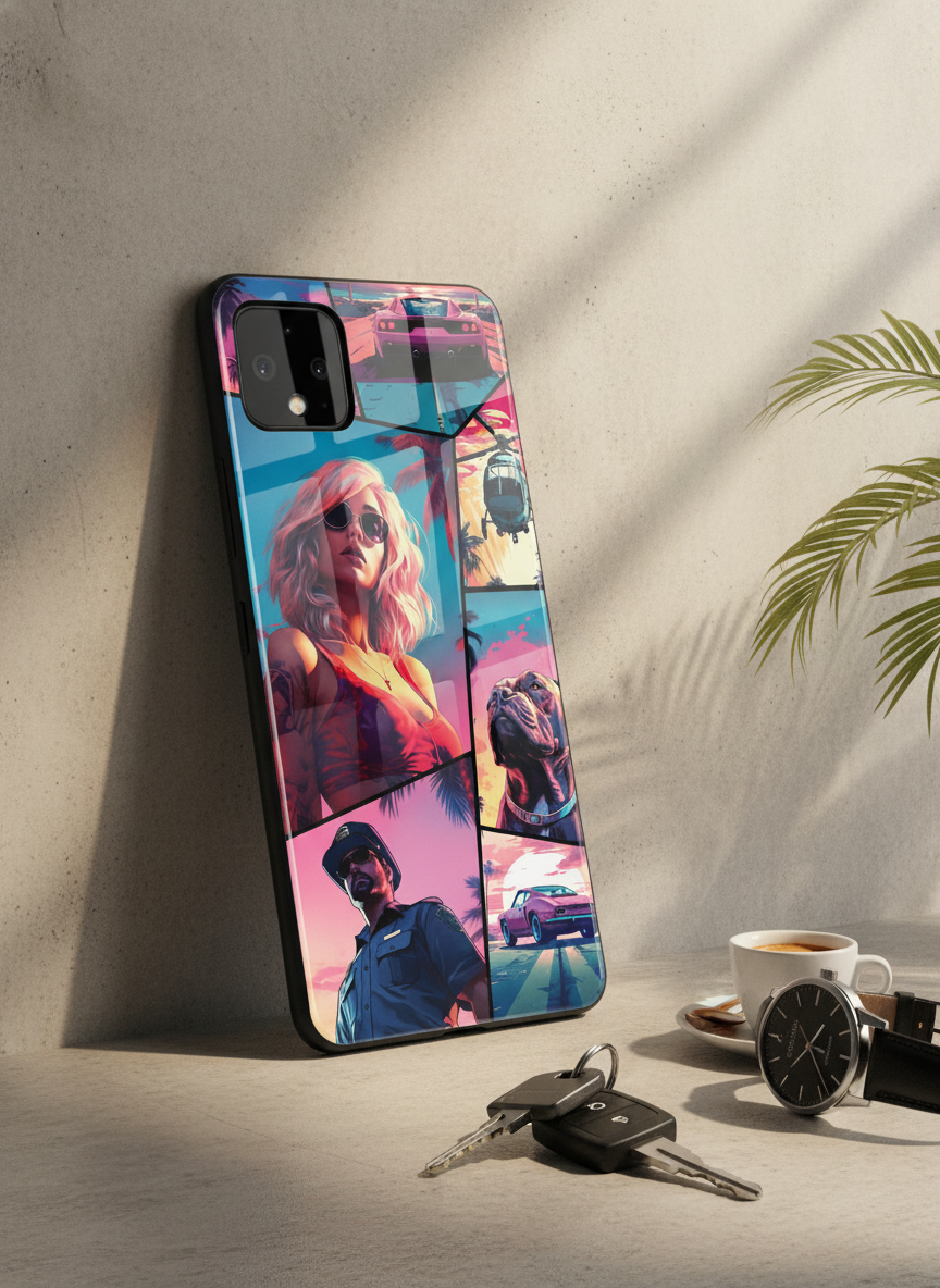 GTA loading Premium Glass Back Cover For Google Pixel 7,8,9,10 Series