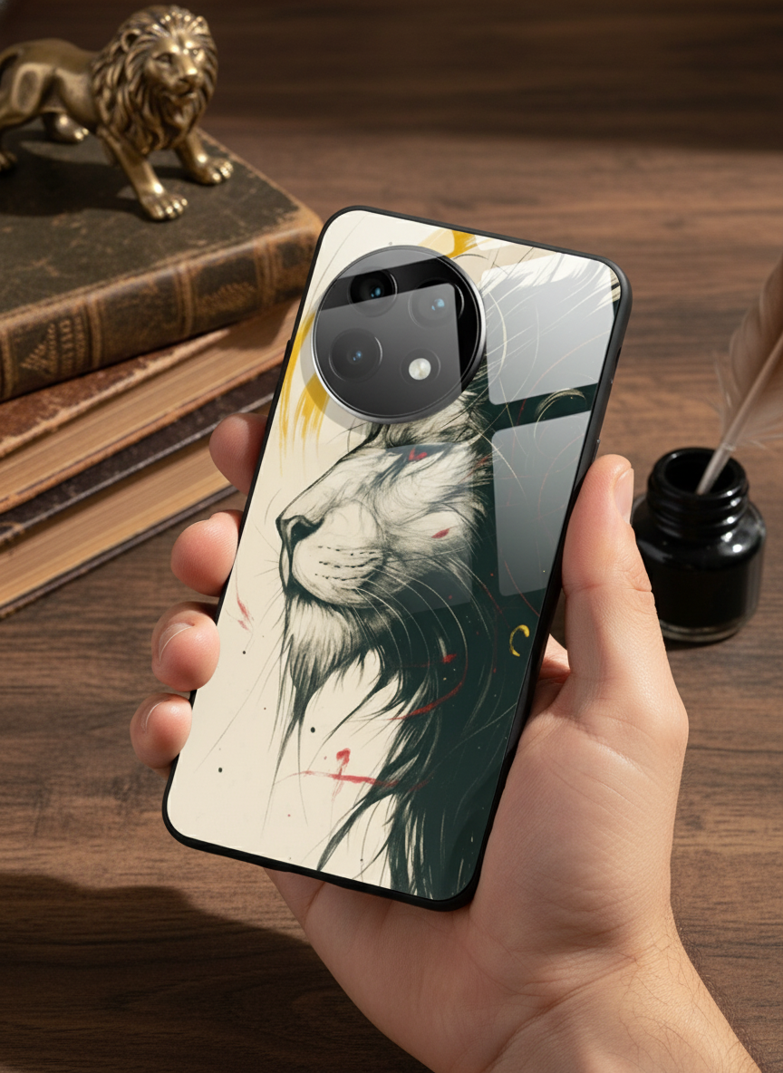 Roar Within Premium Glass Back Cover For One Plus 13, 12, 11, 10, Nord Series