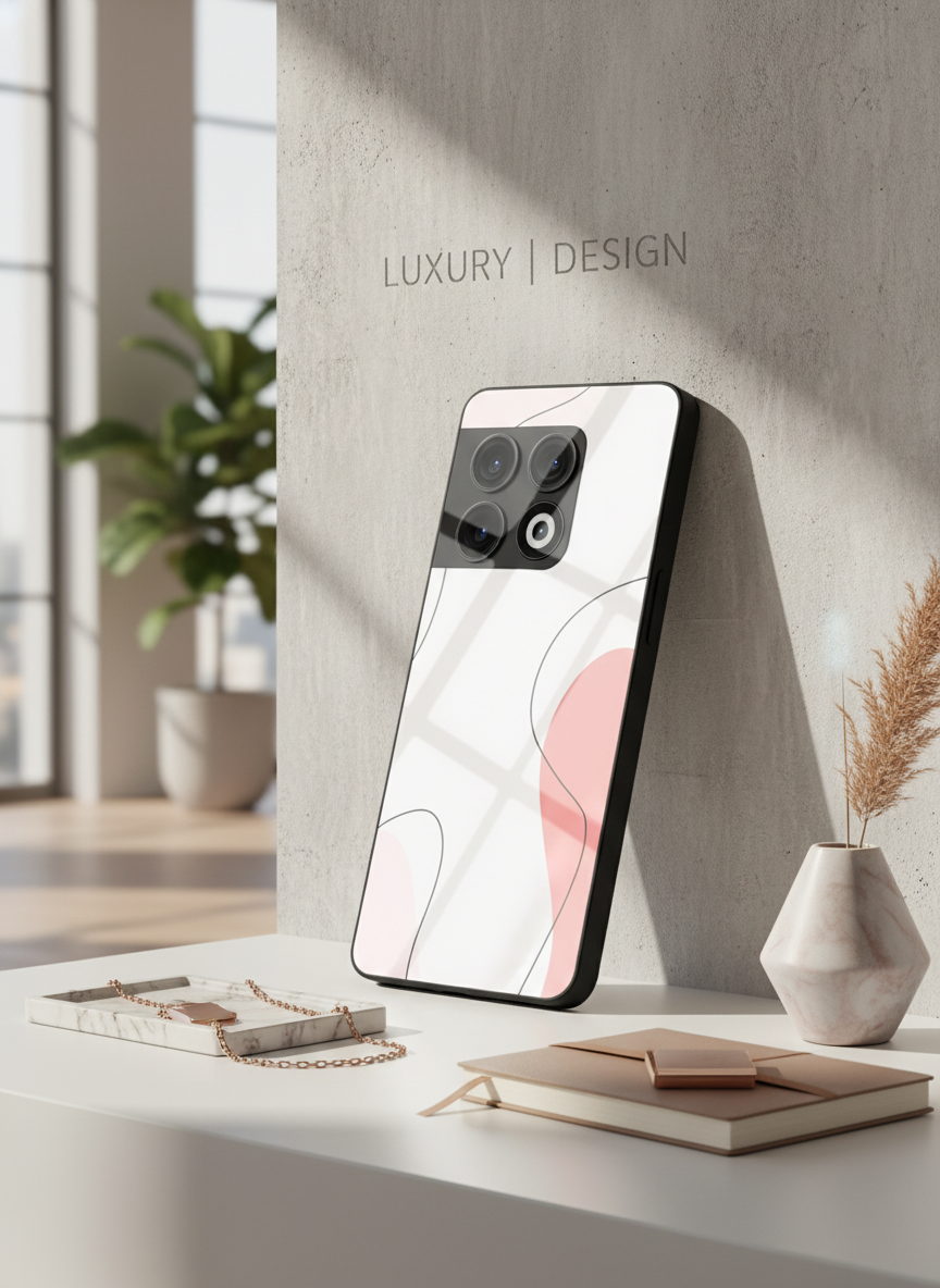 Clean Girl Aesthetics Glass Back Cover For One Plus 13, 12, 11, 10, Nord Series