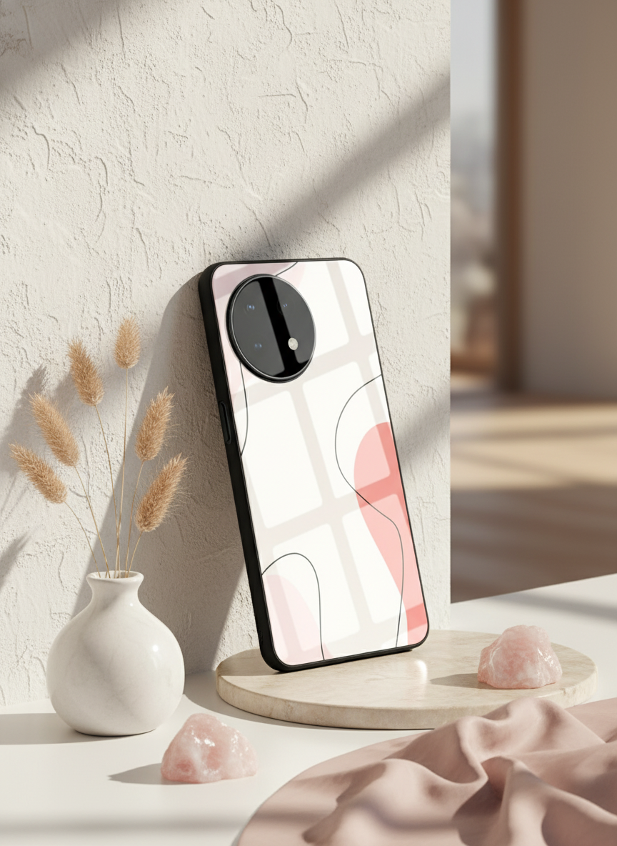 Clean Girl Aesthetics Glass Back Cover For One Plus 13, 12, 11, 10, Nord Series