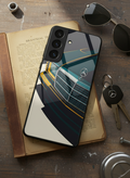 Minimal Car Sketch Premium Glass Back Cover For Galaxy S, A, M & F Series