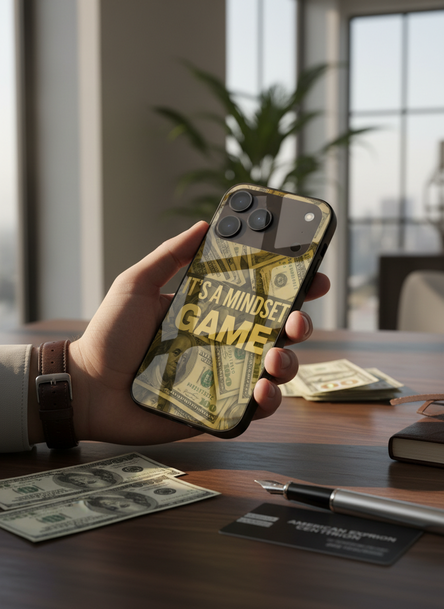 Money Mindset Premium Glass Back Cover For iPhone 11-17 Models