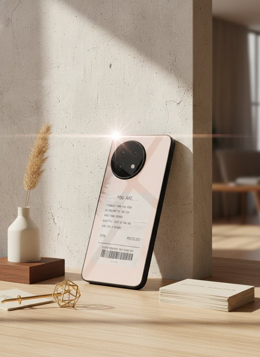 You Are Enough Glass Back Cover For One Plus 13, 12, 11, 10, Nord Series
