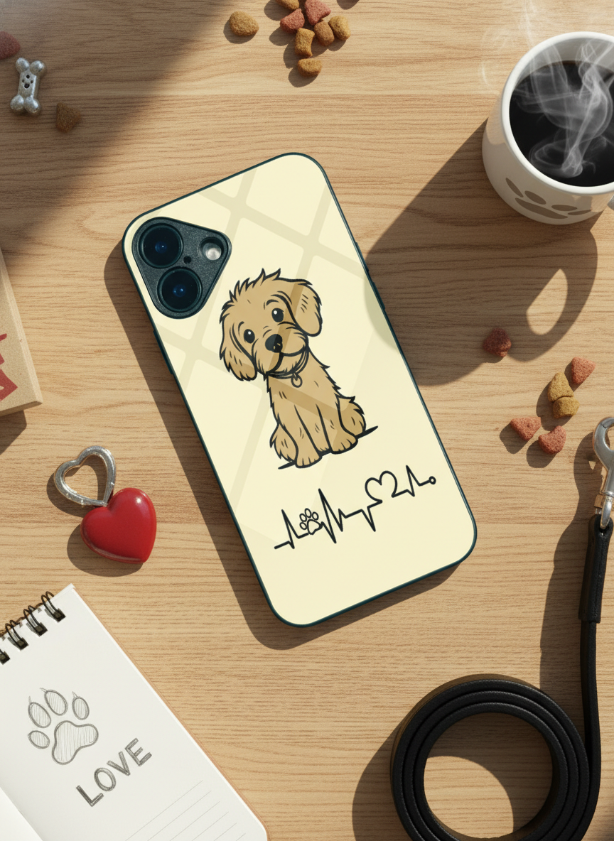 Pawfect Love Premium Glass Back Cover For iPhone 11-17 Models