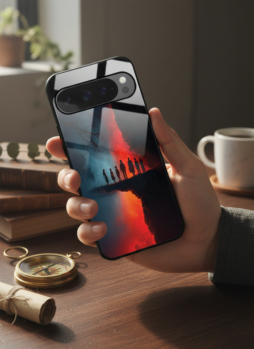 STRANGER THINGS- The Parallel Edge Premium Glass Back Cover For Google Pixel 7,8,9,10 Series