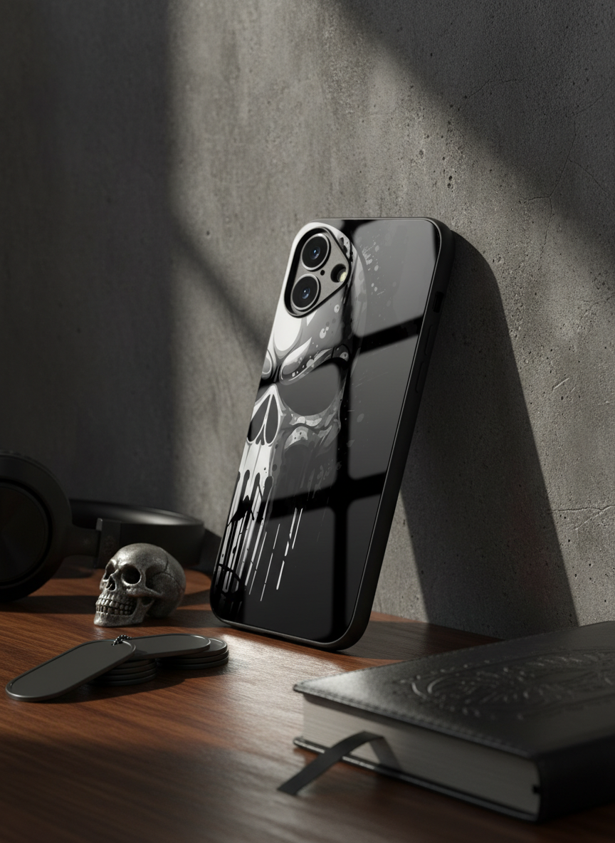 Deathmark Premium Glass Back Cover For iPhone 11-17 Models