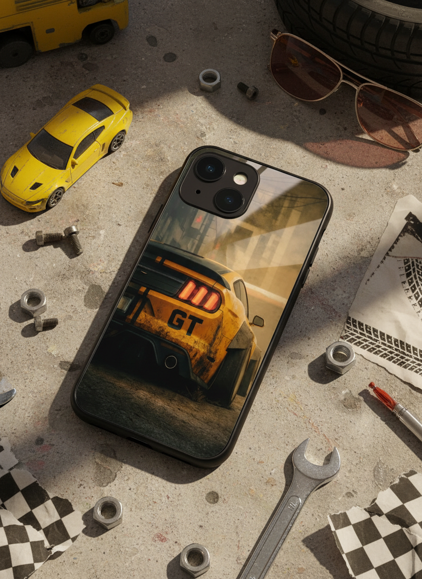 Road Kings Premium Glass Back Cover For iPhone 11-17 Models