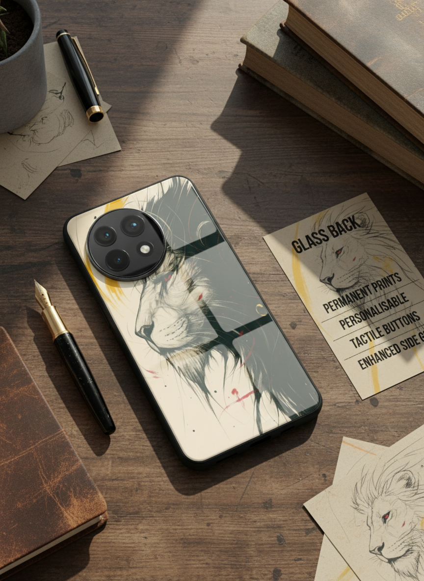 Roar Within Premium Glass Back Cover For One Plus 13, 12, 11, 10, Nord Series