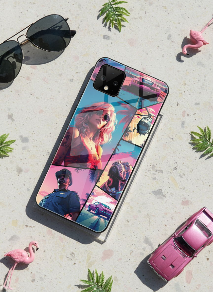 GTA loading Premium Glass Back Cover For Google Pixel 7,8,9,10 Series