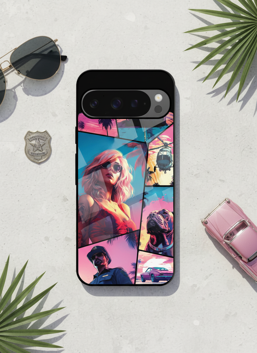 GTA loading Premium Glass Back Cover For Google Pixel 7,8,9,10 Series