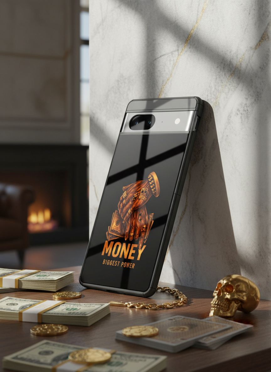 Cash Command Premium Glass Back Cover For Google Pixel 7,8,9,10 Series