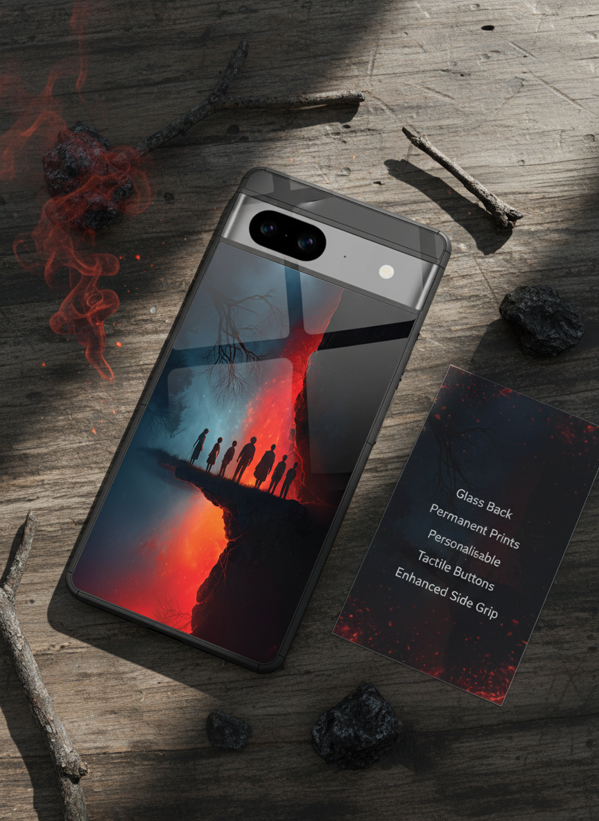 STRANGER THINGS- The Parallel Edge Premium Glass Back Cover For Google Pixel 7,8,9,10 Series