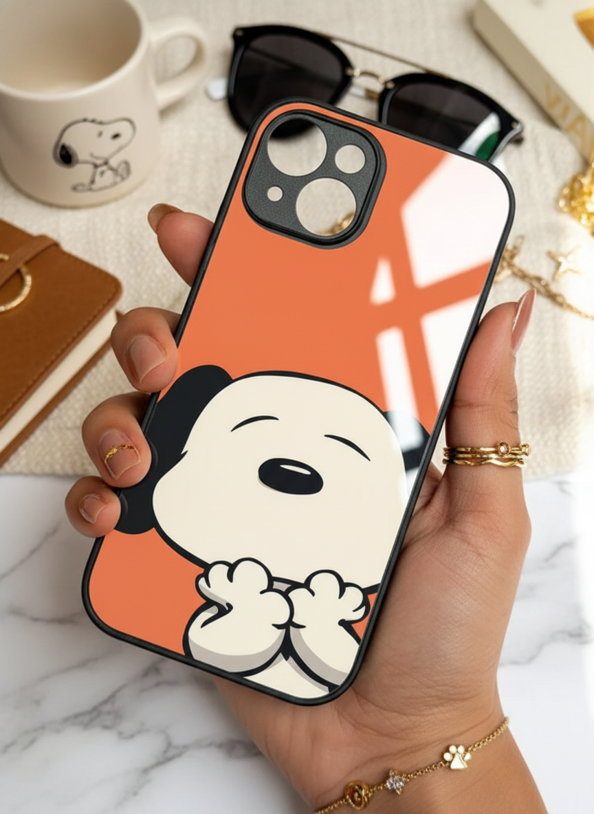 Puppy Love Premium Glass Back Cover For iPhone 11-17 Models