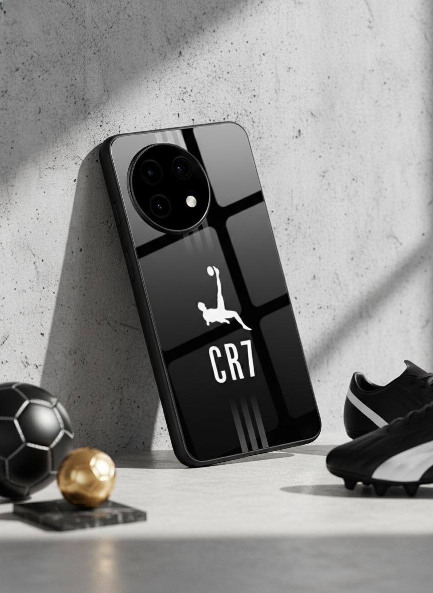 CR7 Legacy Premium Glass Back Cover For One Plus 13, 12, 11, 10, Nord Series