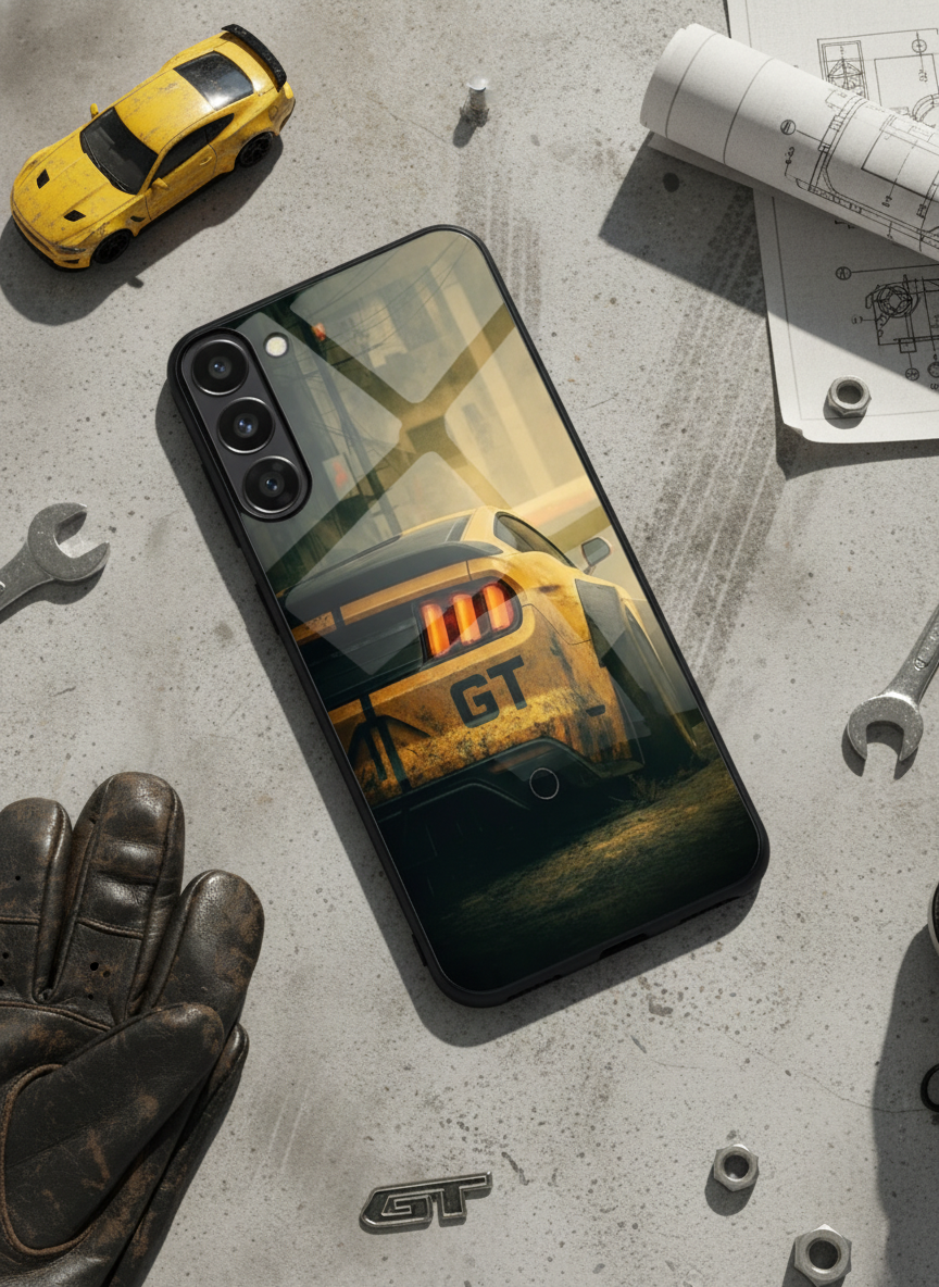 Road Kings Premium Glass Back Cover For Galaxy S, A, M & F Series
