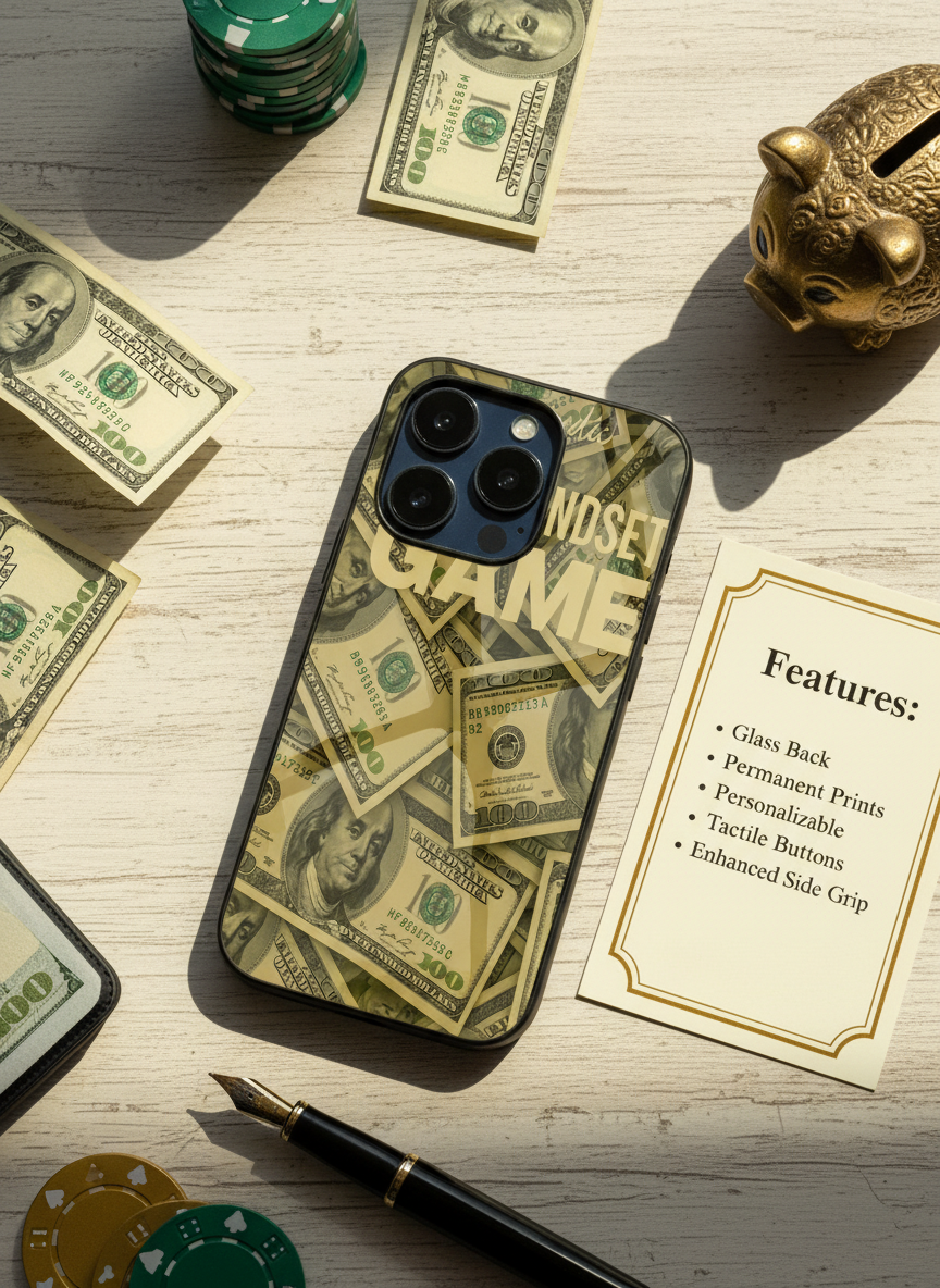 Money Mindset Premium Glass Back Cover For iPhone 11-17 Models