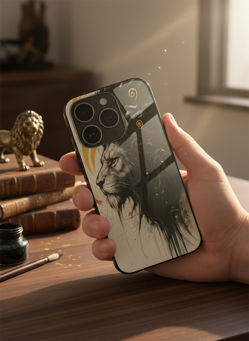 Roar Within Premium Glass Back Cover For iPhone 11-17 Models