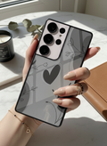 Muted Heart Premium Glass Back Cover For Galaxy S, A, M & F Series