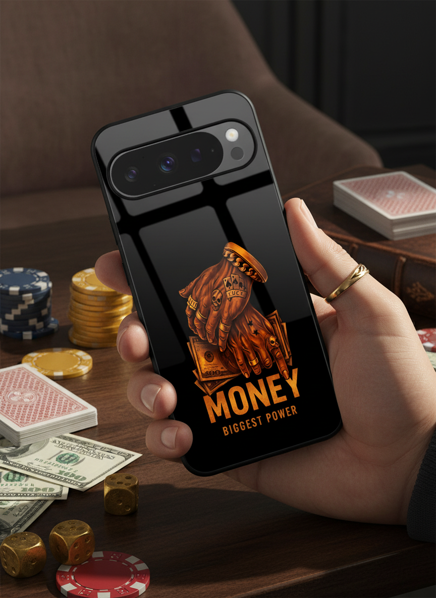 Cash Command Premium Glass Back Cover For Google Pixel 7,8,9,10 Series