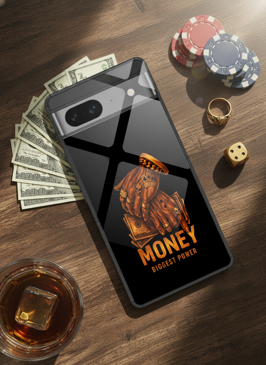 Cash Command Premium Glass Back Cover For Google Pixel 7,8,9,10 Series