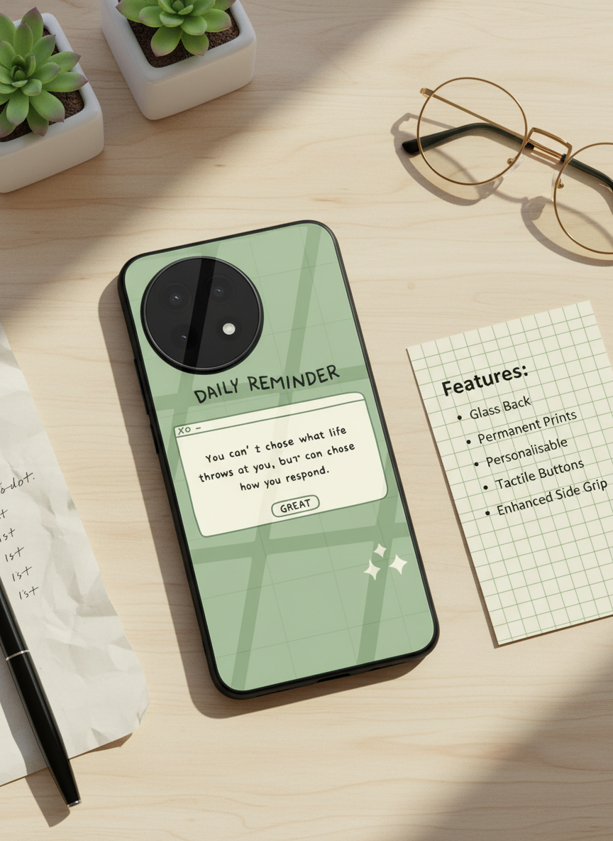 Respond Mode Glass Back Cover For One Plus 13, 12, 11, 10, Nord Series