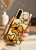 Crayon Petals Premium Glass Back Cover For Galaxy S, A, M & F Series