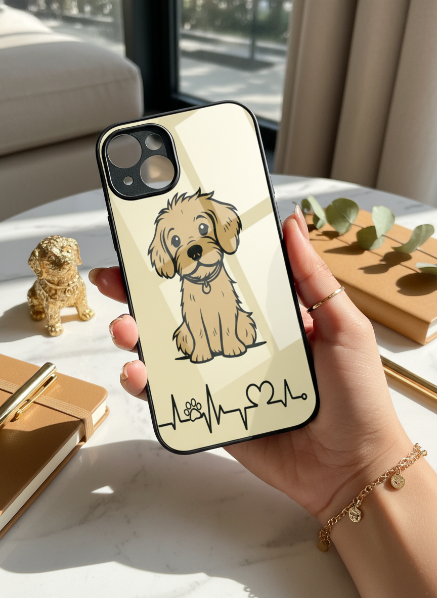 Pawfect Love Premium Glass Back Cover For iPhone 11-17 Models