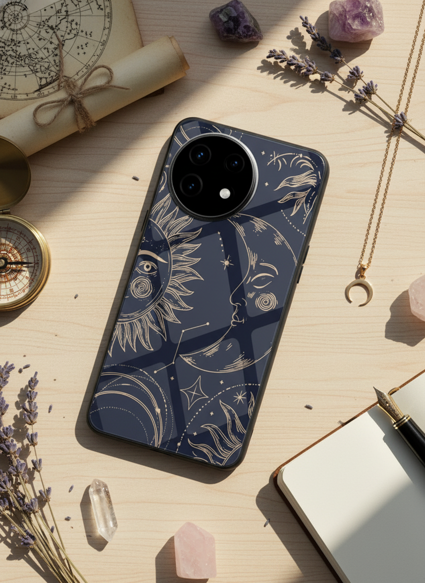 Celestial Dream Glass Back Cover For One Plus 13, 12, 11, 10, Nord Series